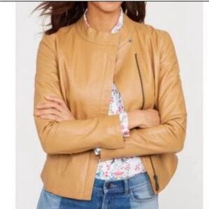 J. Mclaughlin Lamb Leather Short Jacket L